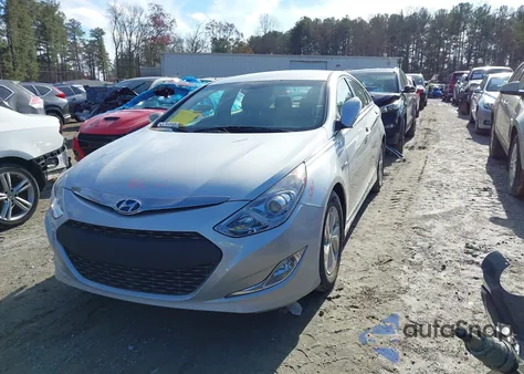 2015 Hyundai Sonata Hybrid z USA, uszkodzony, nr VIN KMHEC4A48FA135036